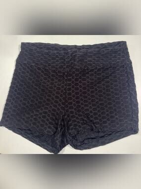 Eye Candy Black Textured Stretch Shorts